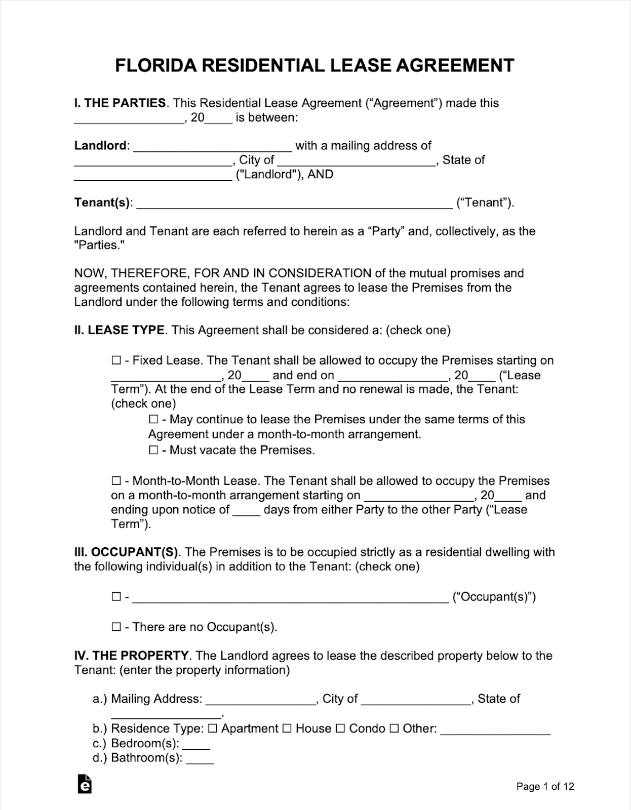 10 Free Landlord Documents And Forms Downloadable Templates 