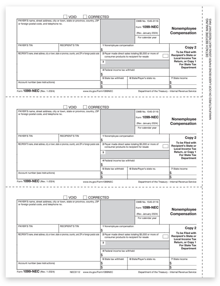 1099 NEC Forms Copy 2 For Payer DiscountTaxForms 1099 NEC Forms Copy 2 For Payer DiscountTaxForms