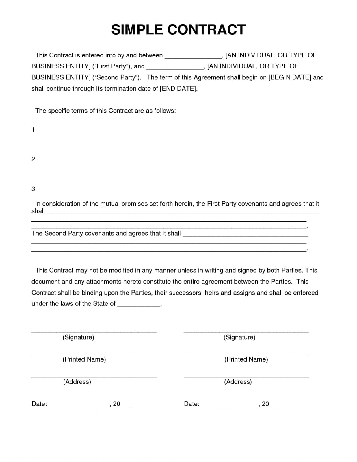 12 Contract Agreement Letter Examples