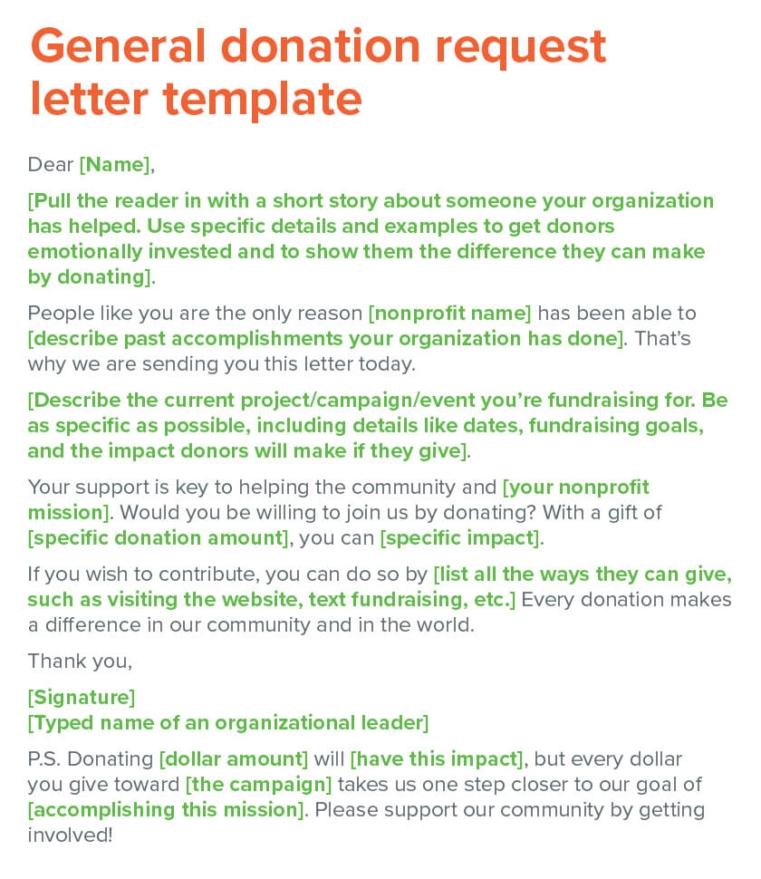 12 Donation Request Letter Templates To Help Raise More Fundraising Blog For Nonprofit Educational And Faith Based Organizations