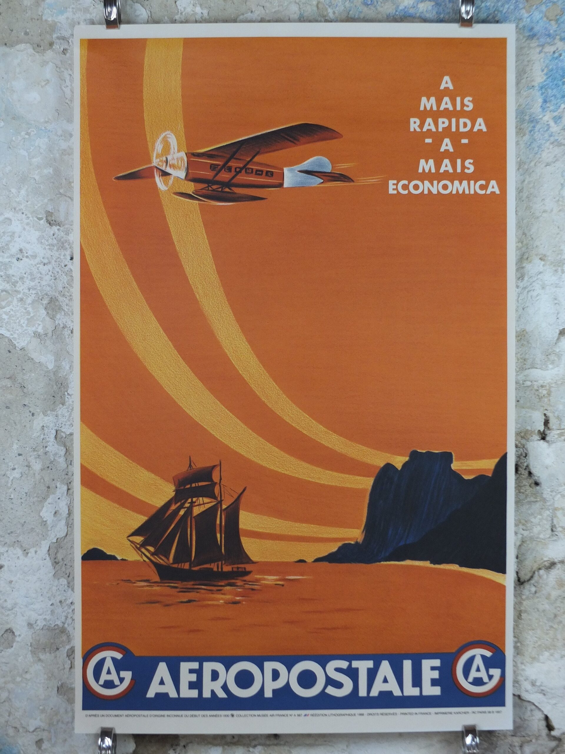 1988 Air France Aeropostale Poster the Fastest And Most Economical 1930 From The Air France Museum Aviation Travel Wall Art Decor Etsy 1988 Air France Aeropostale Poster the Fastest And Most Economical 1930 From The Air France Museum Aviation Travel Wall Art Decor Etsy
