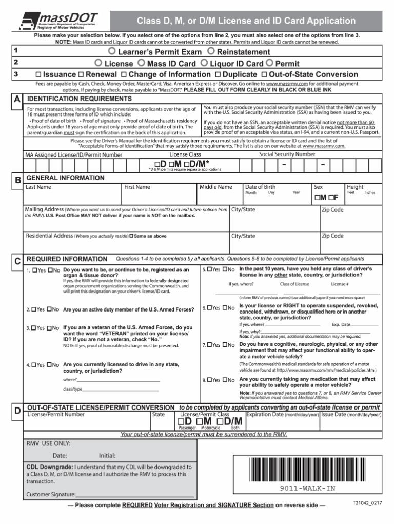 2017 2025 Form MA DoT T21042 Fill Online Printable Fillable Blank PdfFiller