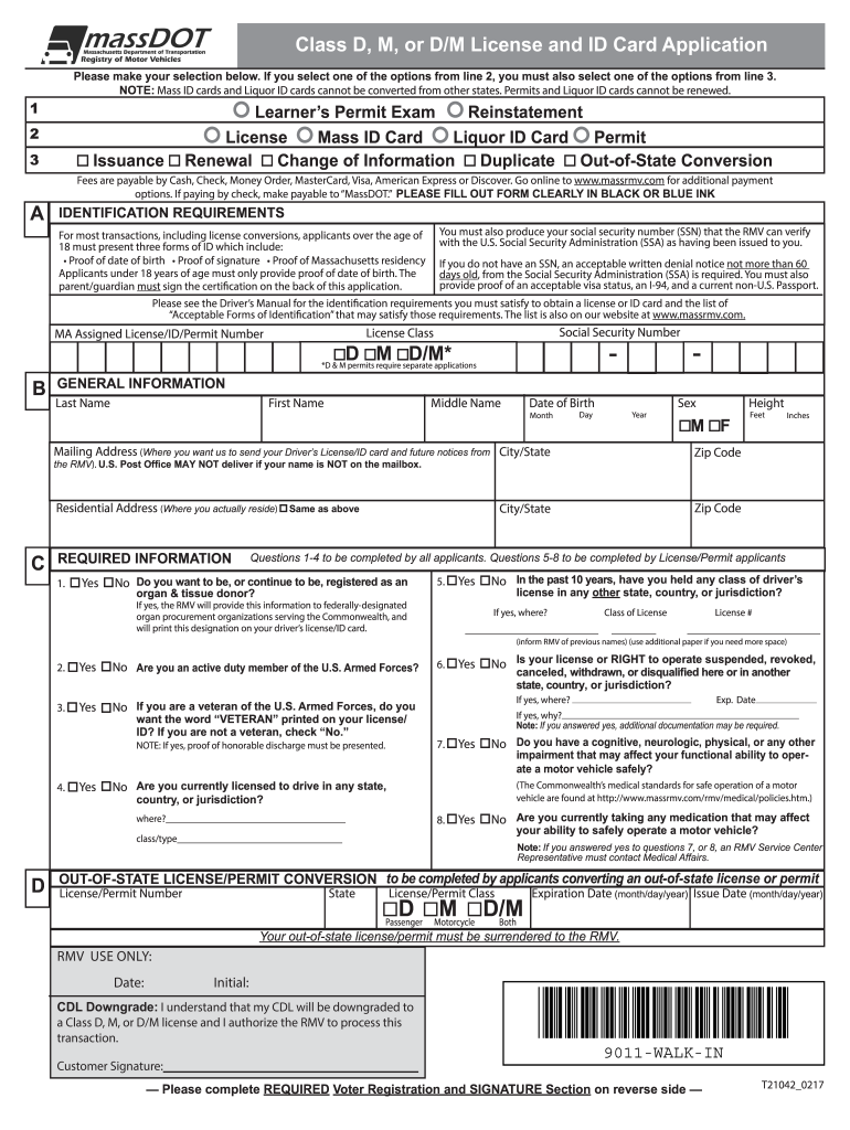 2017 2025 Form MA DoT T21042 Fill Online Printable Fillable Blank PdfFiller