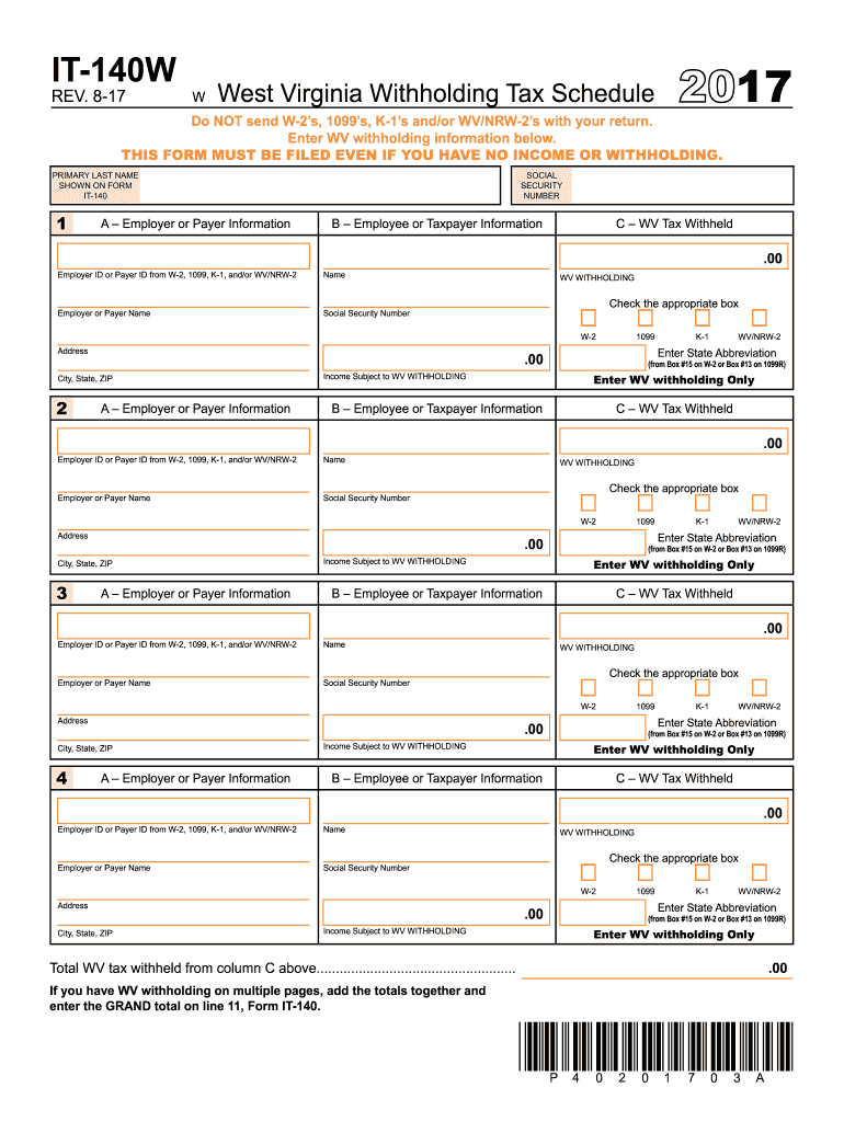 wv state tax forms printable