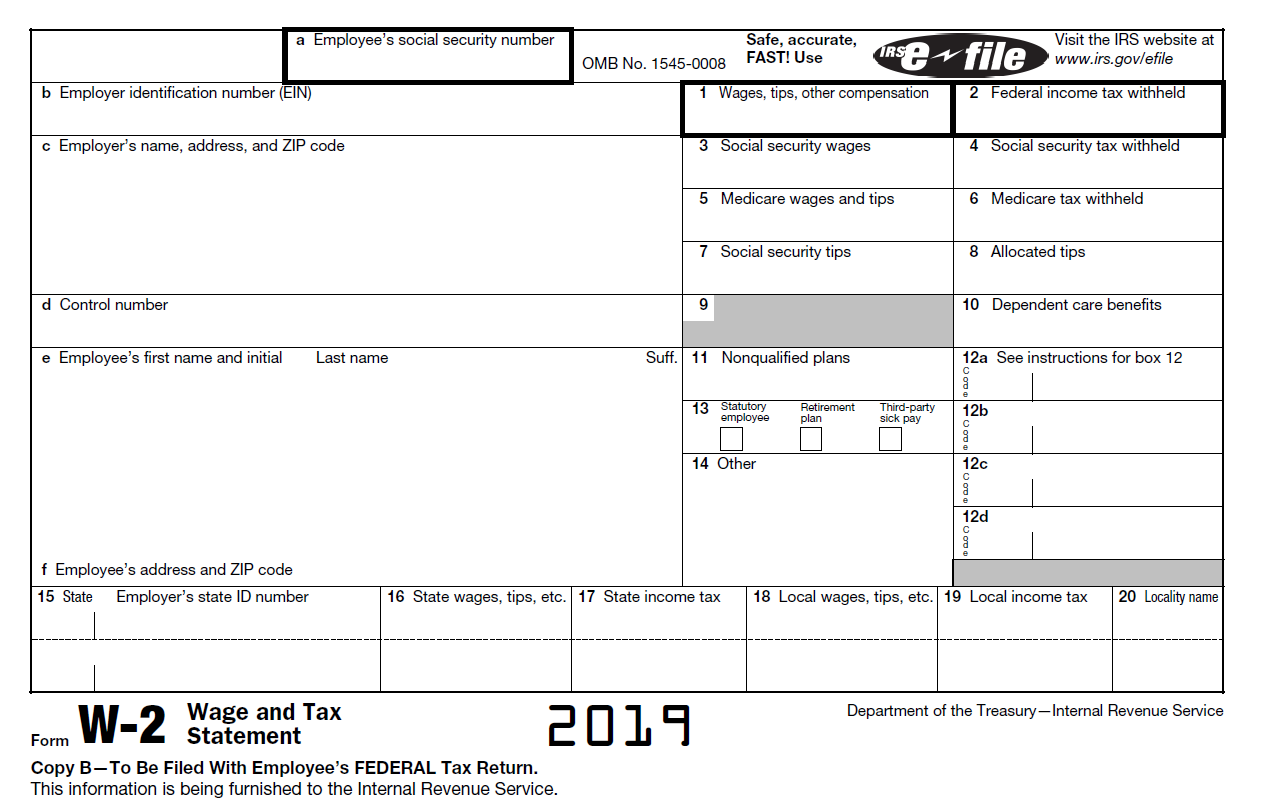 2019 IRS Form W 2 Downloadable And Printable 2019 IRS Form W 2 Downloadable And Printable