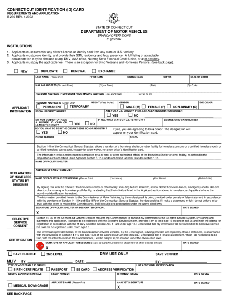 2022 2025 Form CT B 230 Fill Online Printable Fillable Blank PdfFiller