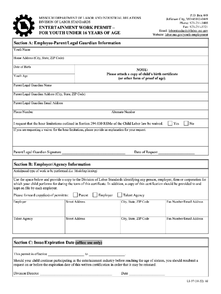 2022 2025 Form MO LS 37 AI Fill Online Printable Fillable Blank PdfFiller