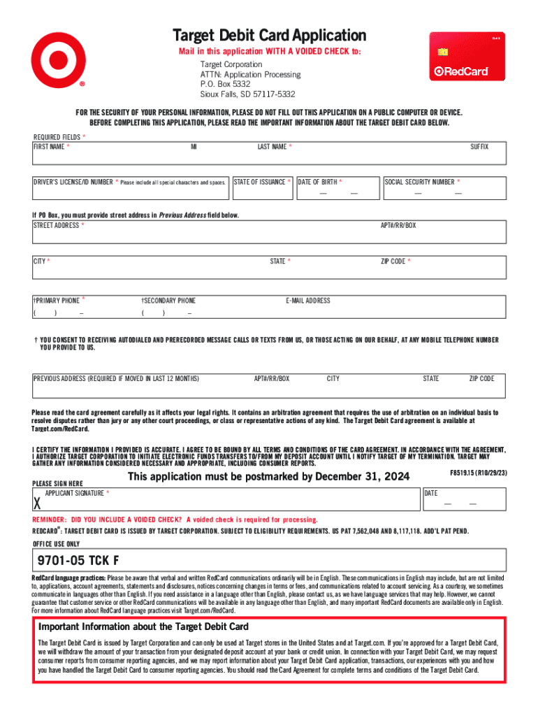2023 2025 Form Target Corporation F8519 15 Fill Online Printable Fillable Blank PdfFiller 2023 2025 Form Target Corporation F8519 15 Fill Online Printable Fillable Blank PdfFiller
