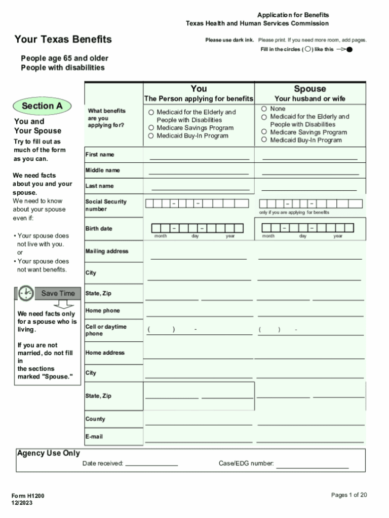 2023 2025 Form TX H1200 Fill Online Printable Fillable Blank PdfFiller