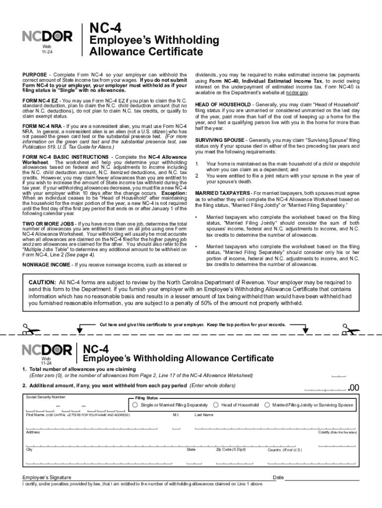 nc state tax forms printable