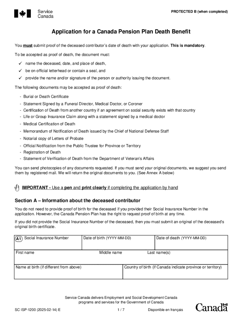 2025 Form Canada SC ISP 1200 Fill Online Printable Fillable Blank PdfFiller