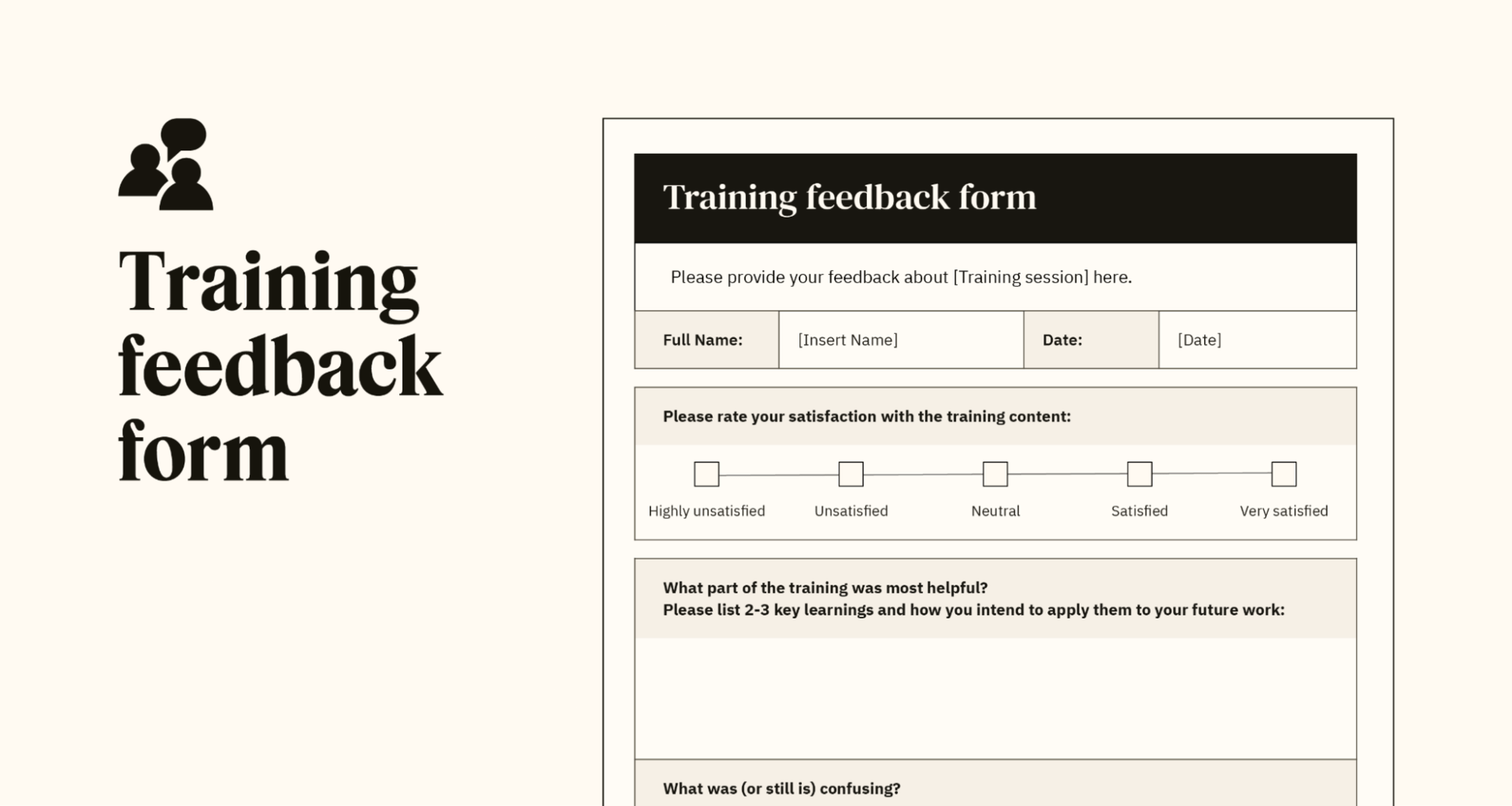 training feedback form training feedback form