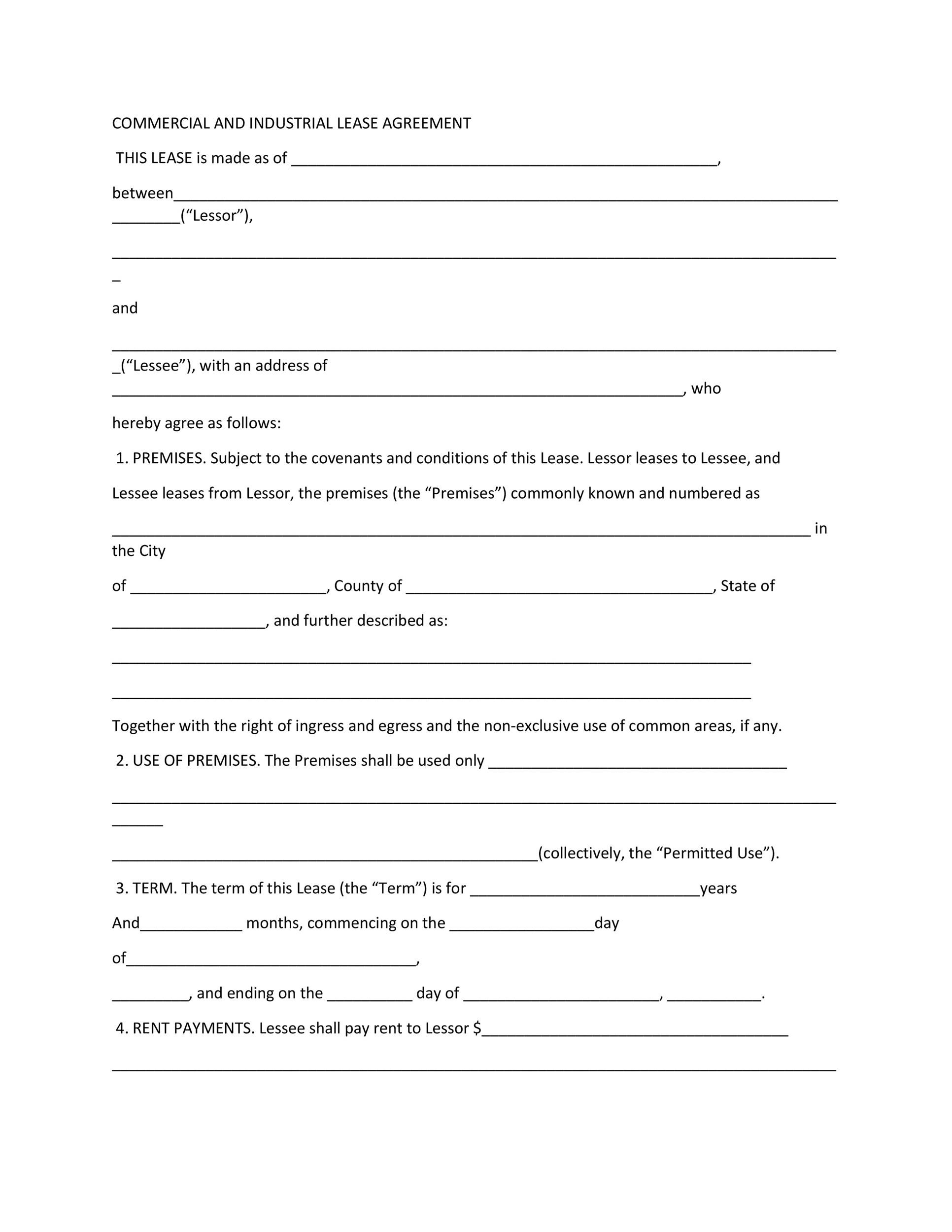 free rental agreement form