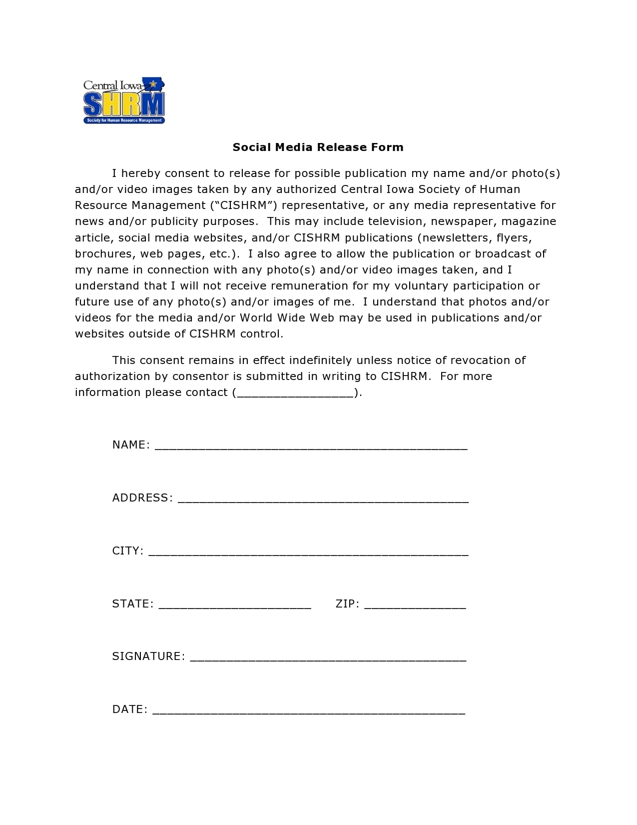 30 Standard Media Release Forms Photo Social Website 30 Standard Media Release Forms Photo Social Website