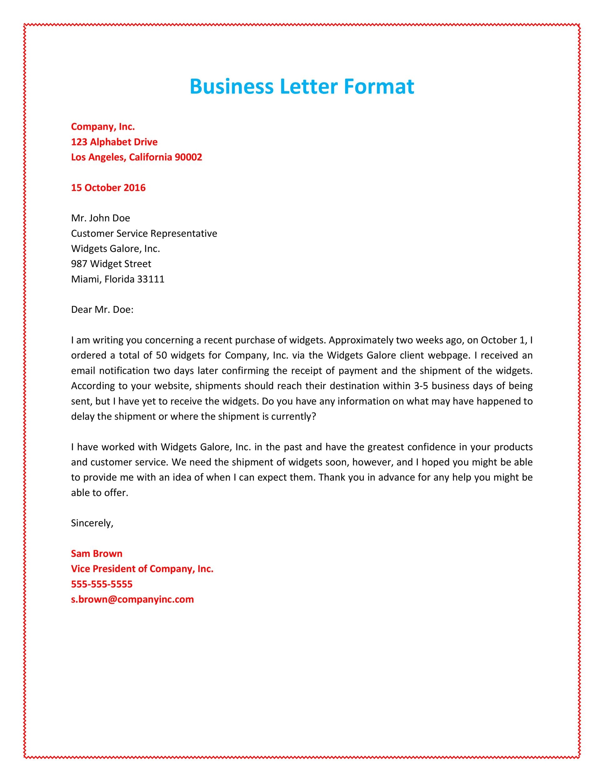 35 Formal Business Letter Format Templates Examples TemplateLab