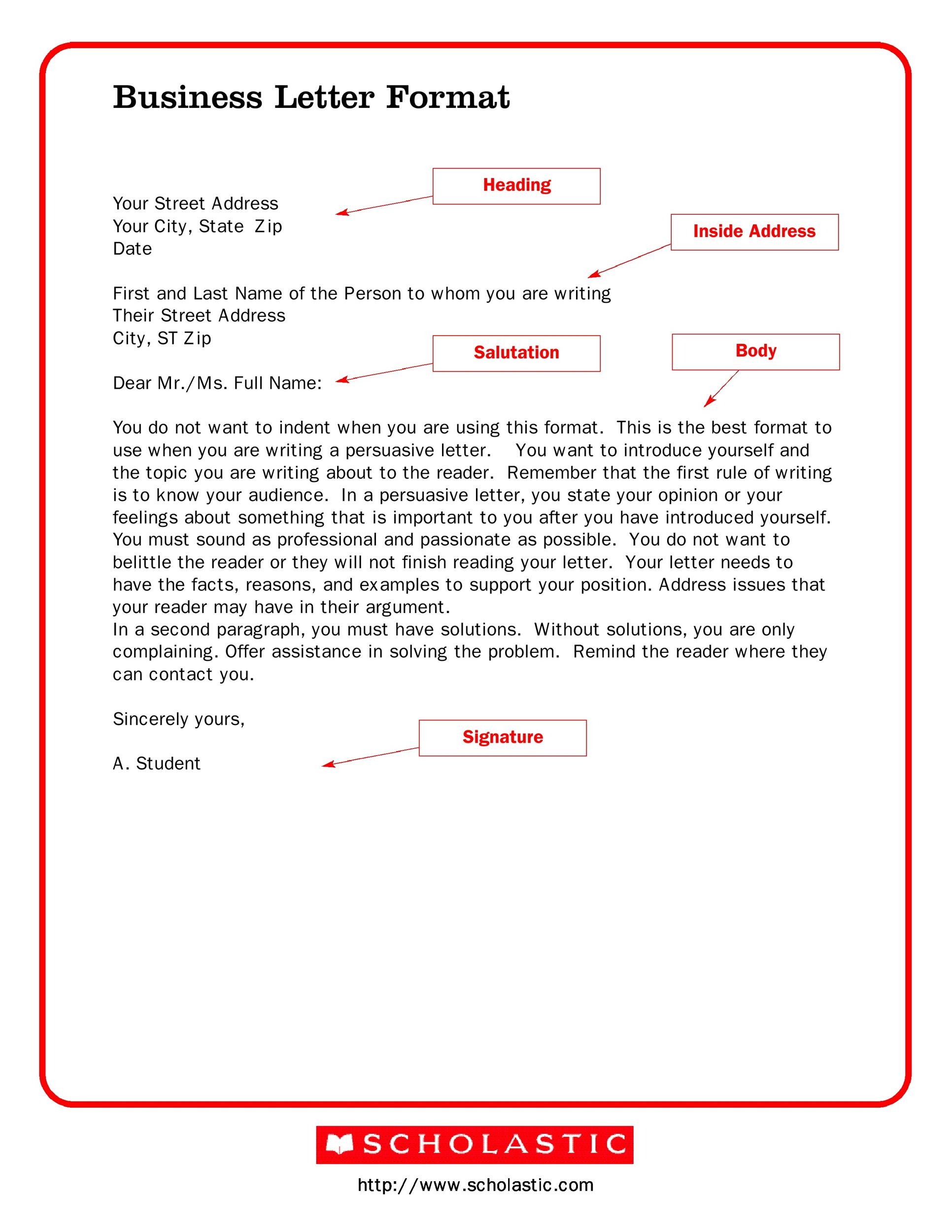 35 Formal Business Letter Format Templates Examples TemplateLab