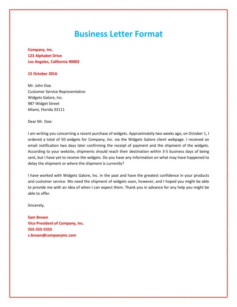 35 Formal Business Letter Format Templates Examples TemplateLab