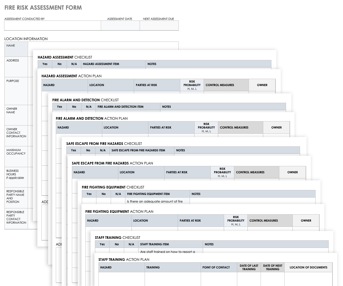 fire risk assessment form