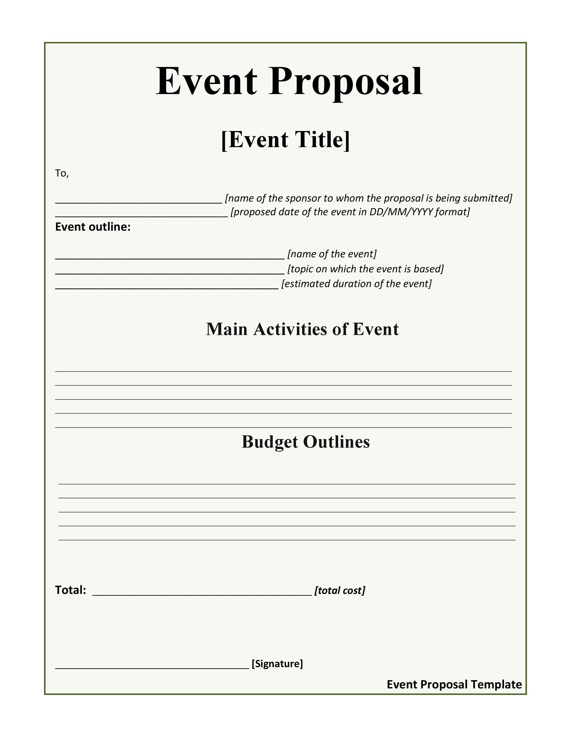 38 Best Event Proposal Templates Free Examples TemplateLab 38 Best Event Proposal Templates Free Examples TemplateLab