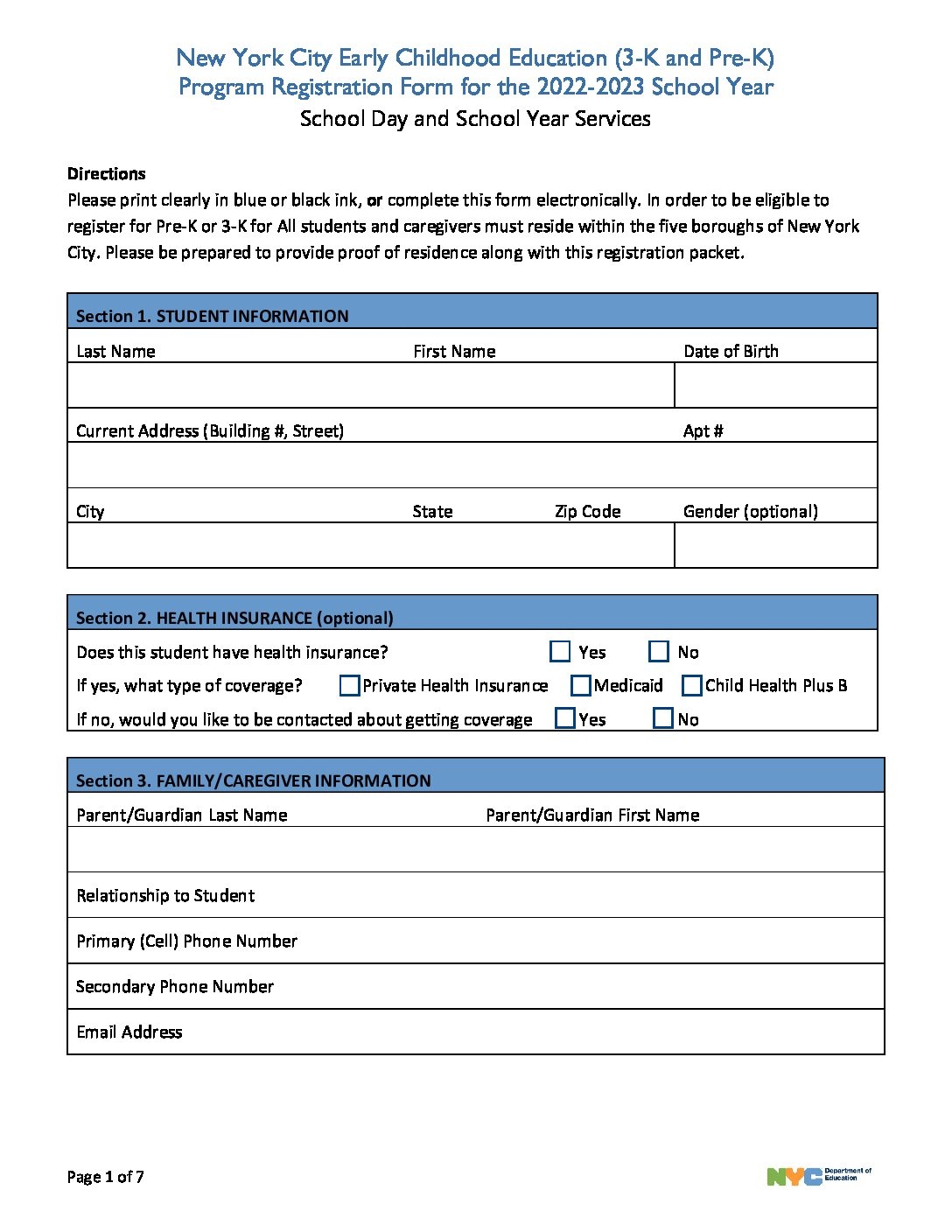 3k 4k 2022 2023 Registration Form Fillable Day Care And Infant Toddler Center 3k 4k 2022 2023 Registration Form Fillable Day Care And Infant Toddler Center