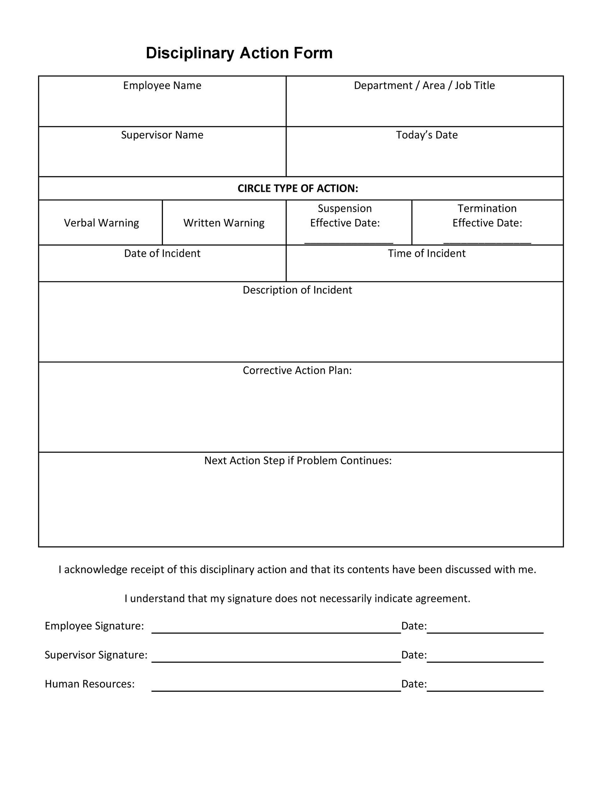 employee action form employee action form