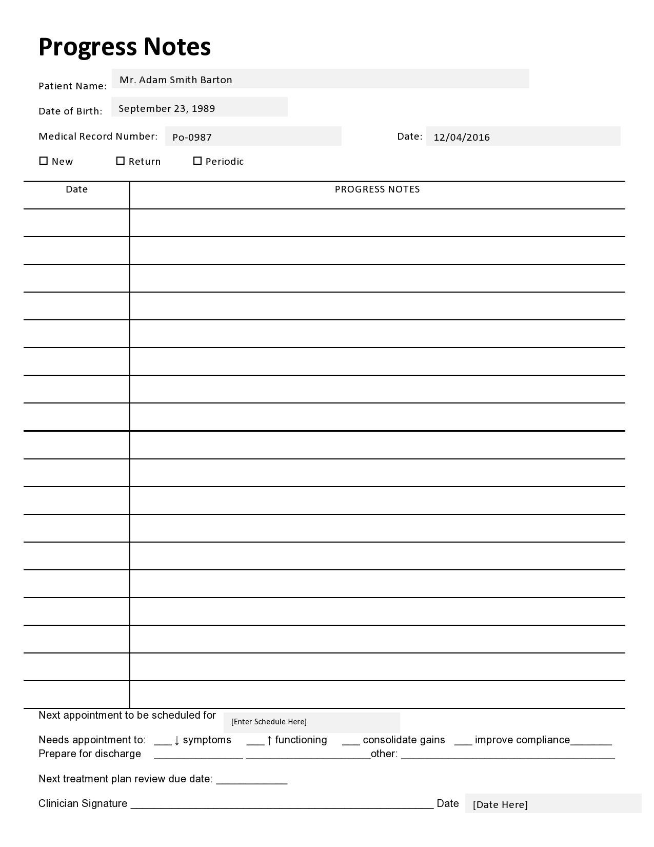 40 Free Therapy Notes Templates Progress Notes TemplateLab
