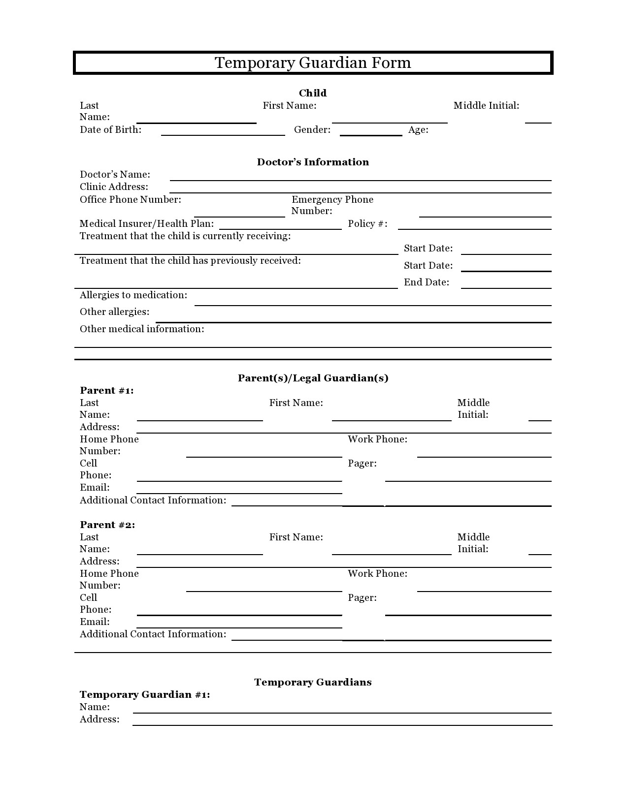 legal guardian form