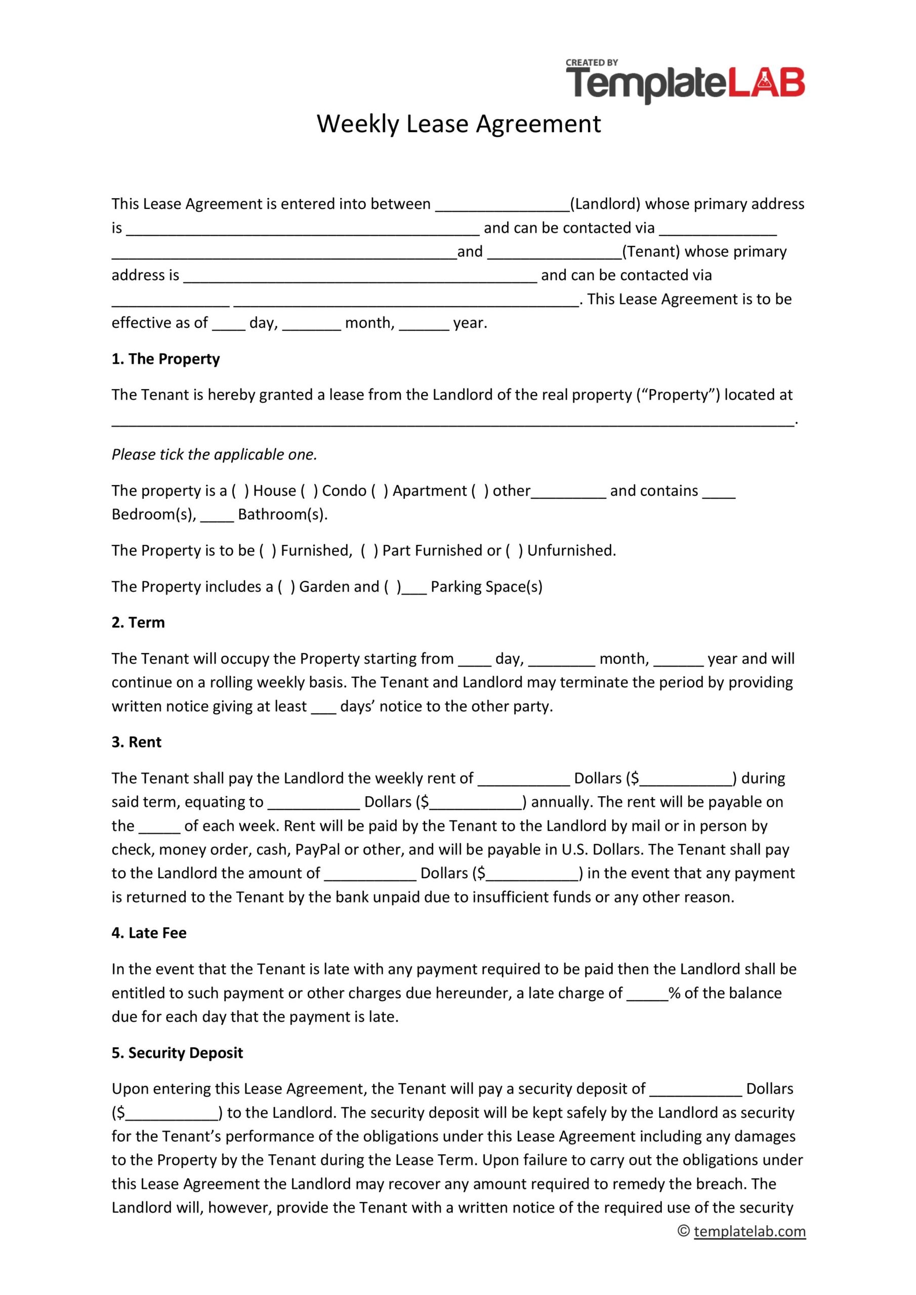 sample tenancy agreement form