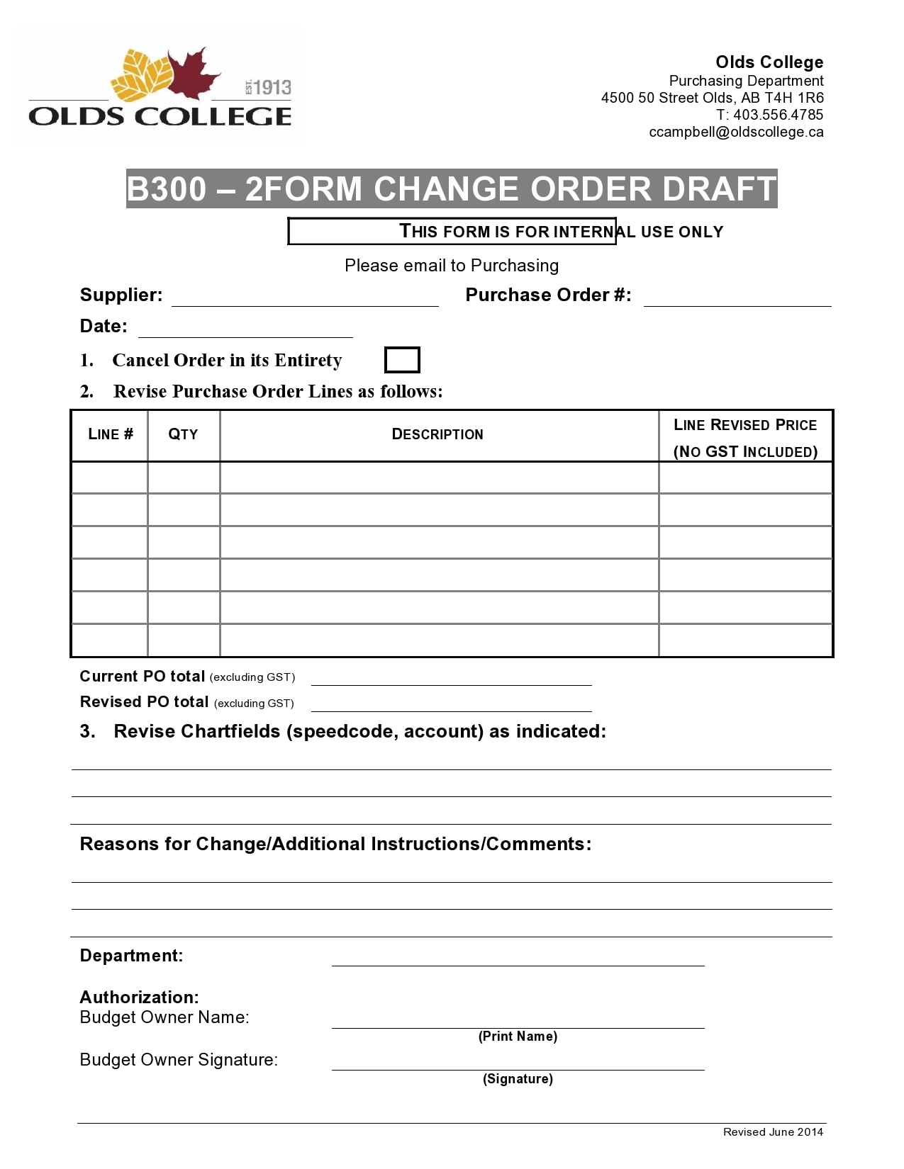 change order form