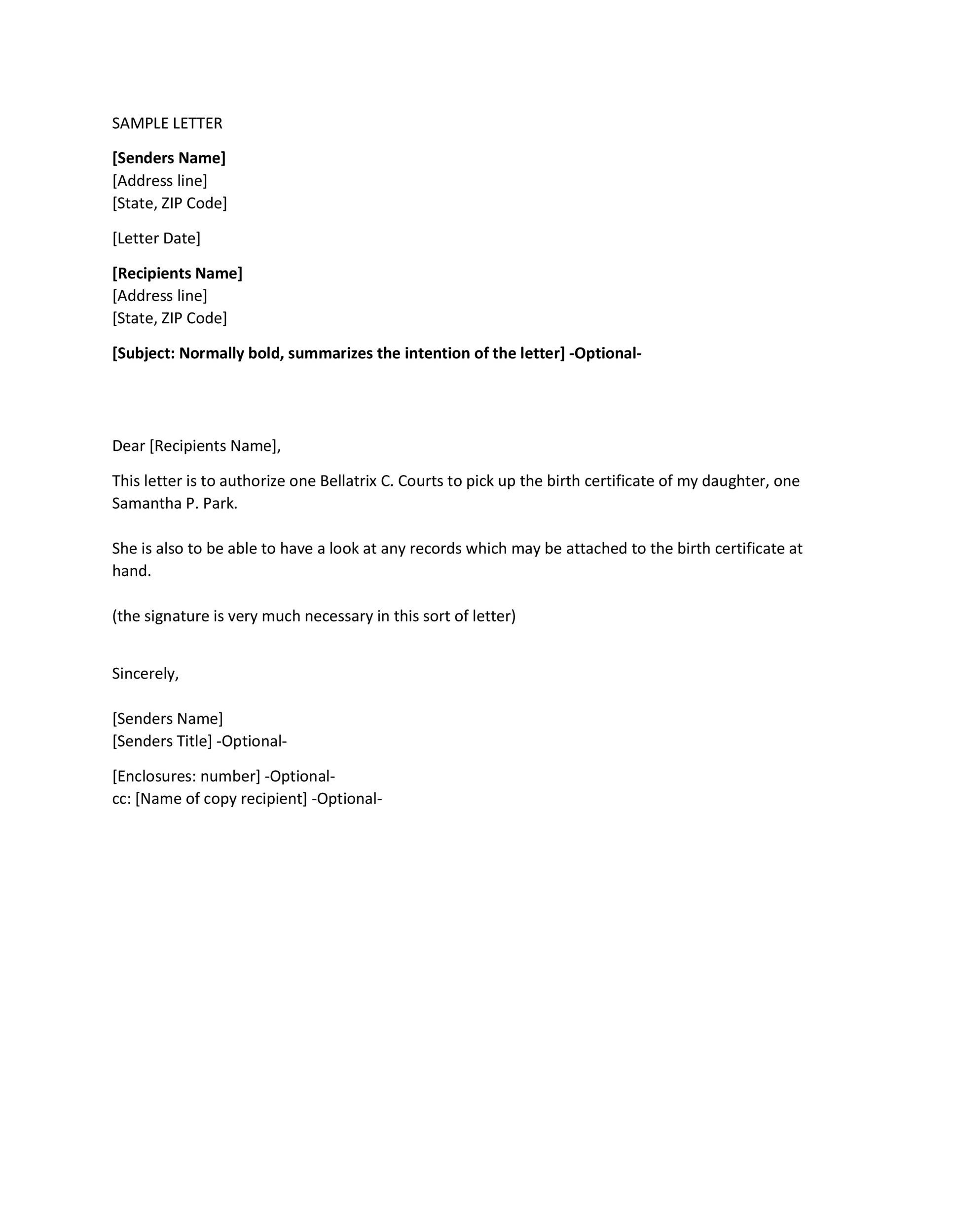 46 Authorization Letter Samples Templates TemplateLab