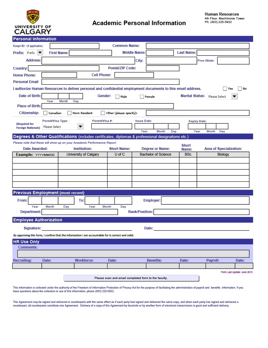 47 Printable Employee Information Forms Personnel Information Sheets 