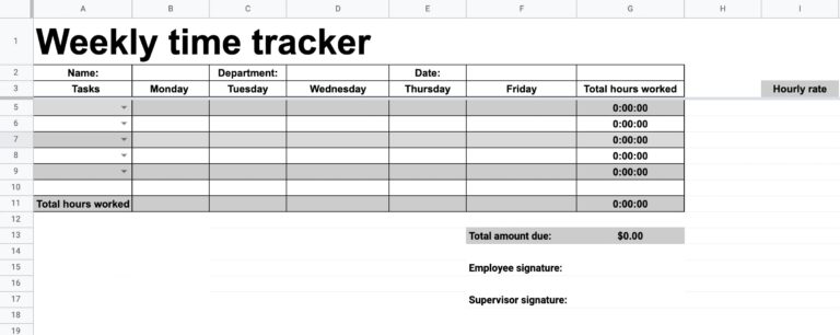 5 Employee Timesheet Templates Free Download 