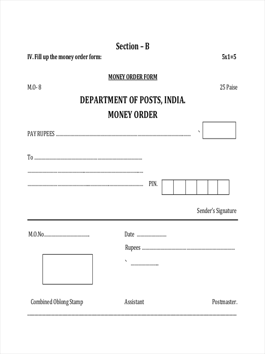 5 Money Order Examples To Download 5 Money Order Examples To Download