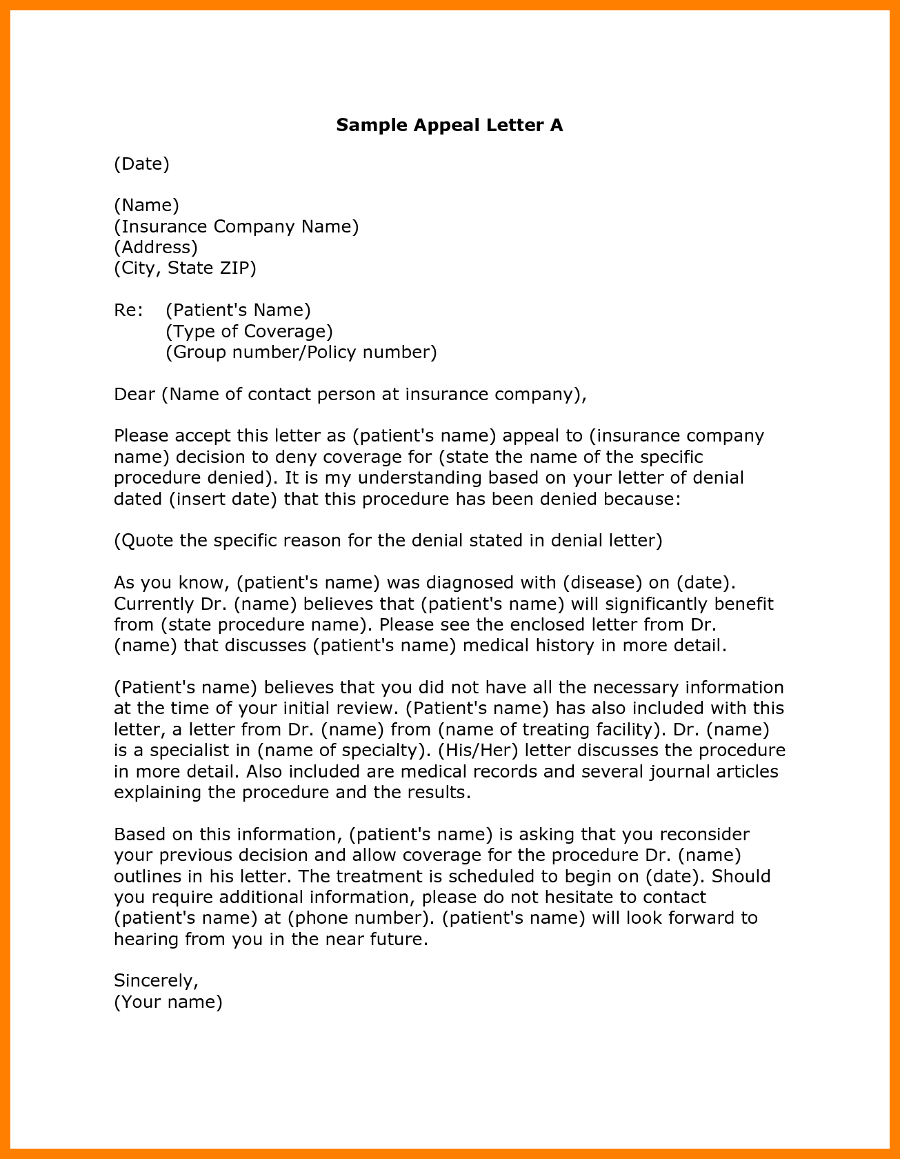 appeal letter format