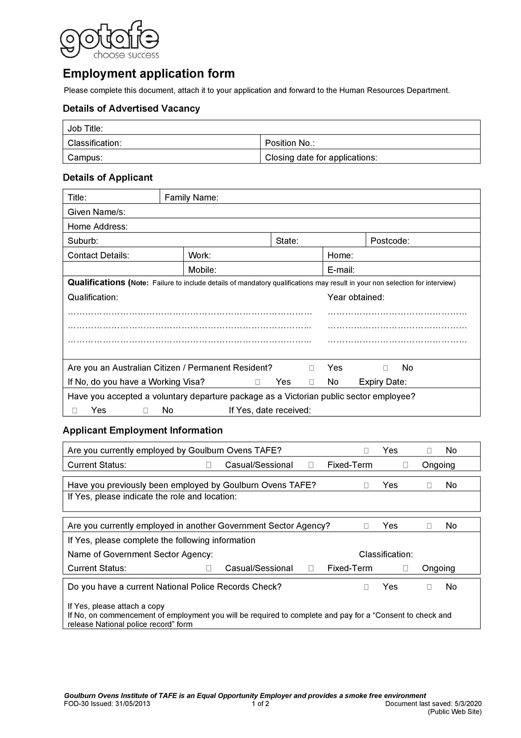 printable simple application form printable simple application form