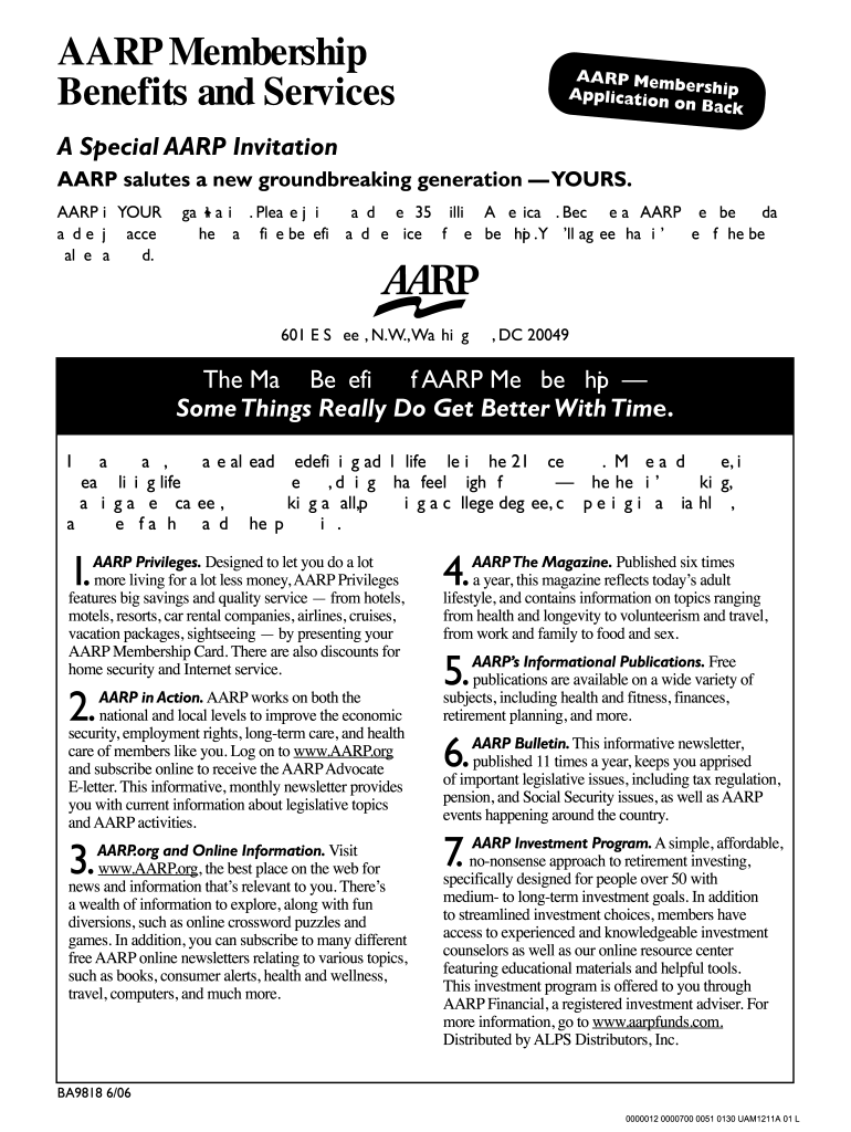 Aarp Application Form Fill Out Sign Online DocHub
