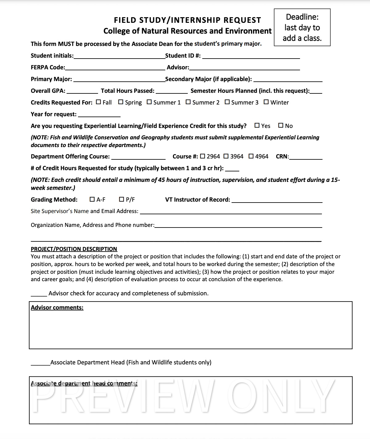Academic Advising College Of Natural Resources And Environment Virginia Tech Academic Advising College Of Natural Resources And Environment Virginia Tech