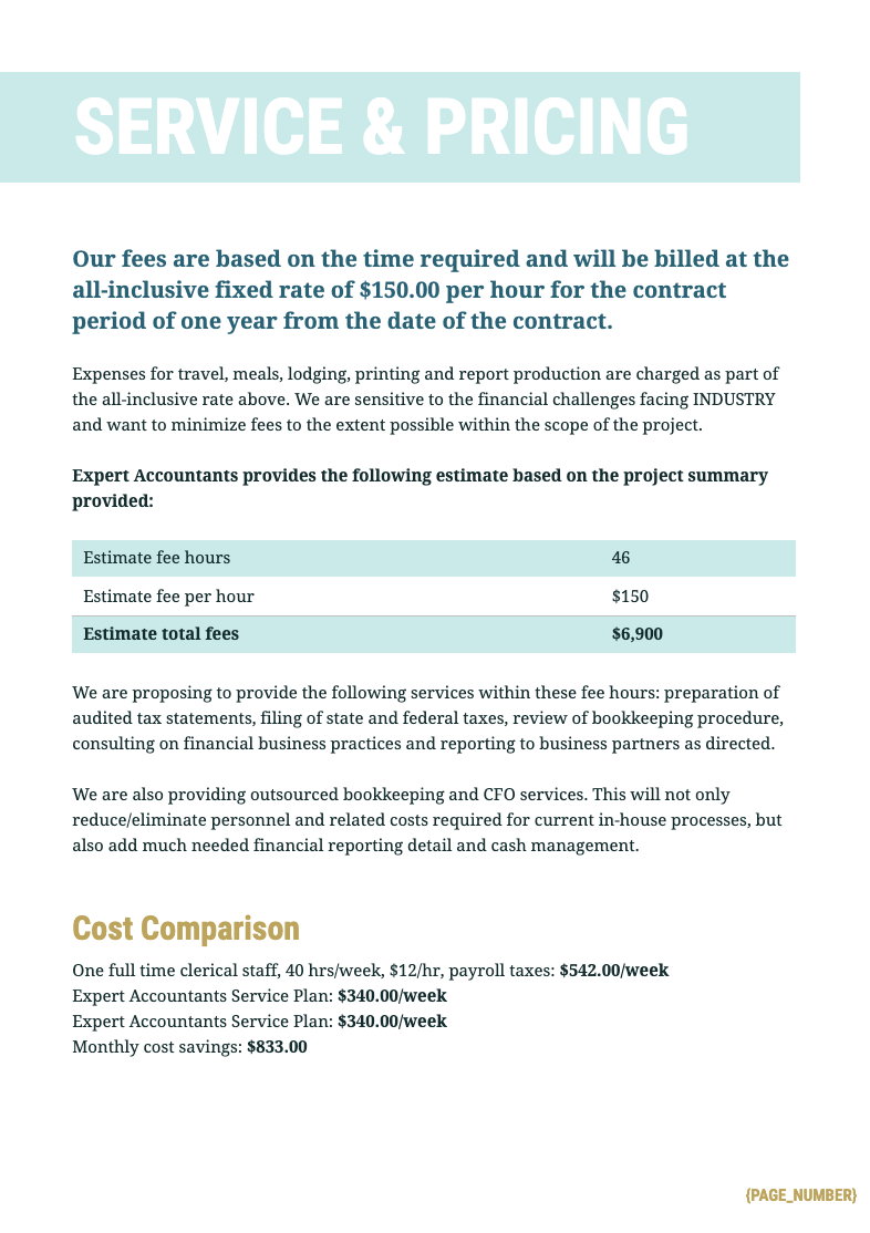 Accounting Proposal Template Proposify