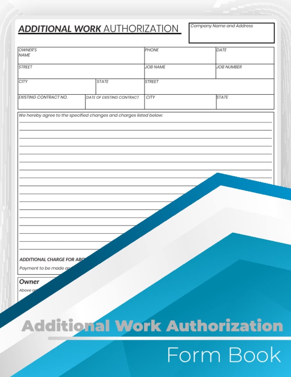 Additional Work Authorization Forms Book Use When Additional Work Is Needed Beyond Original Contract For Any Repair Or Maintenance Company 50 Forms 8 5 x11 Publishing Hikk AWA Amazon Books Additional Work Authorization Forms Book Use When Additional Work Is Needed Beyond Original Contract For Any Repair Or Maintenance Company 50 Forms 8 5 x11 Publishing Hikk AWA Amazon Books