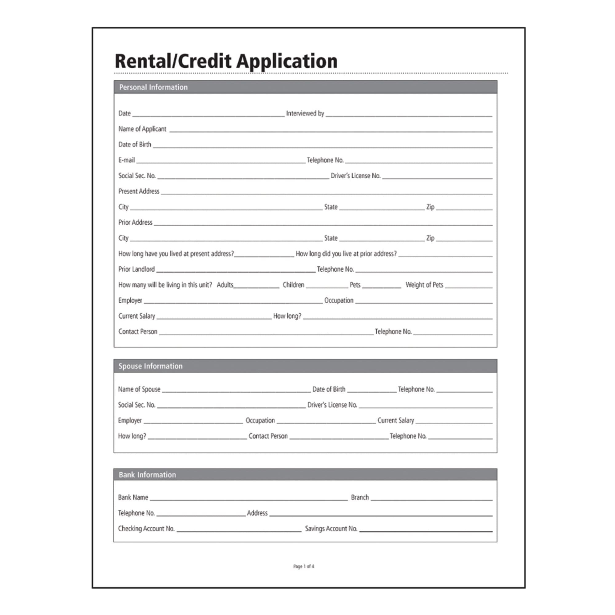 Amazon Adams Rental And Credit Application Form 8 5 X 11 Inch White LF305 Legal Forms Office Products Amazon Adams Rental And Credit Application Form 8 5 X 11 Inch White LF305 Legal Forms Office Products