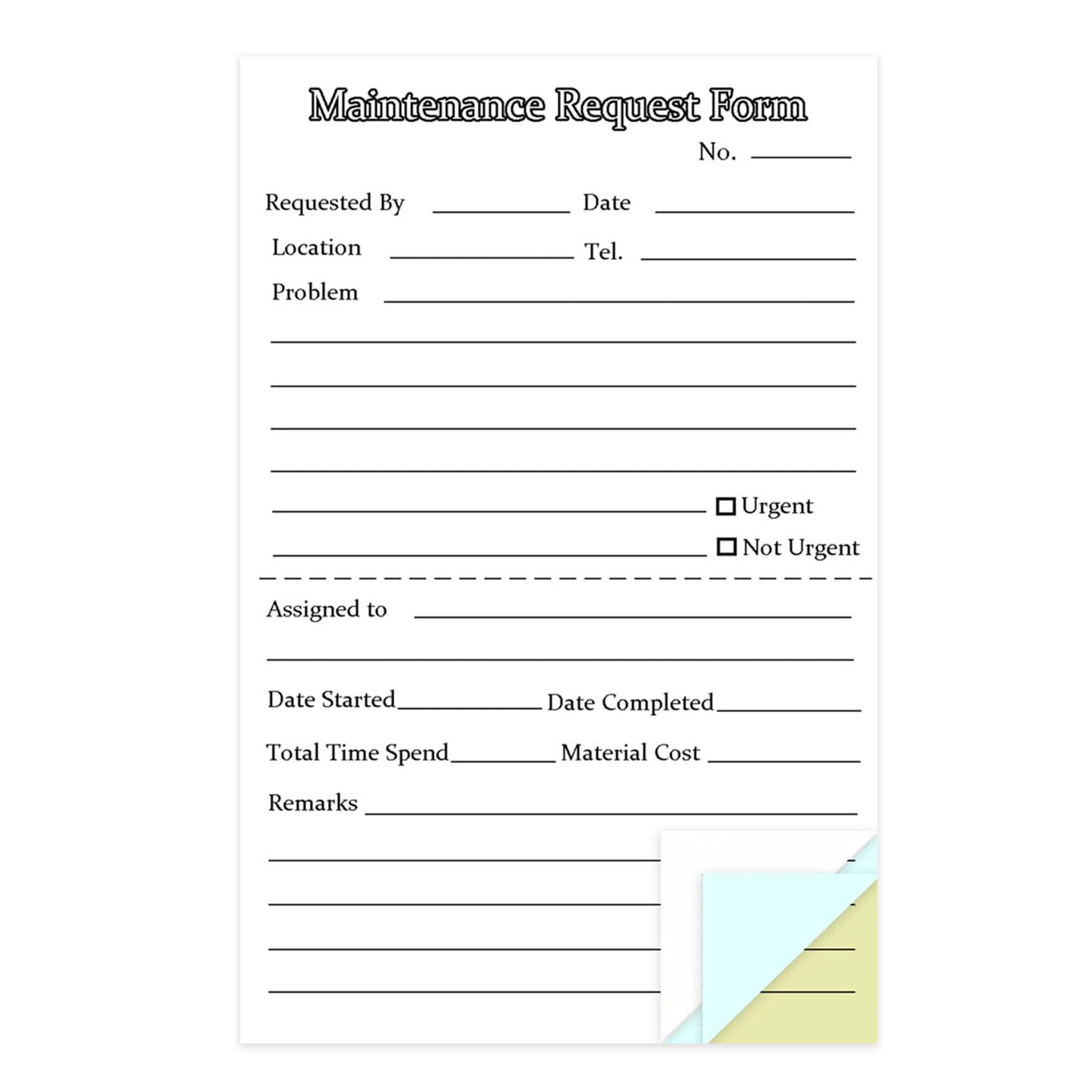 Amazon Generic 300 Sets Maintenance Request Forms 3 Part Carbonless 6 Pack 5 5 X 8 5 Inch Maintenance Request Slips Repair Request Forms 50 Sets Each Pad WHITE Office Products Amazon Generic 300 Sets Maintenance Request Forms 3 Part Carbonless 6 Pack 5 5 X 8 5 Inch Maintenance Request Slips Repair Request Forms 50 Sets Each Pad WHITE Office Products