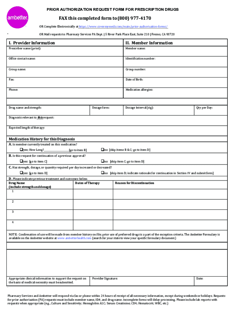 Ambetter Pharmacy Prior Authorization Form Fill Out Sign Online DocHub Ambetter Pharmacy Prior Authorization Form Fill Out Sign Online DocHub