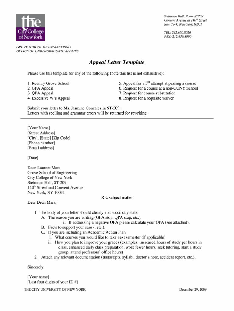 Appeal Letter For School Fill Out Sign Online DocHub