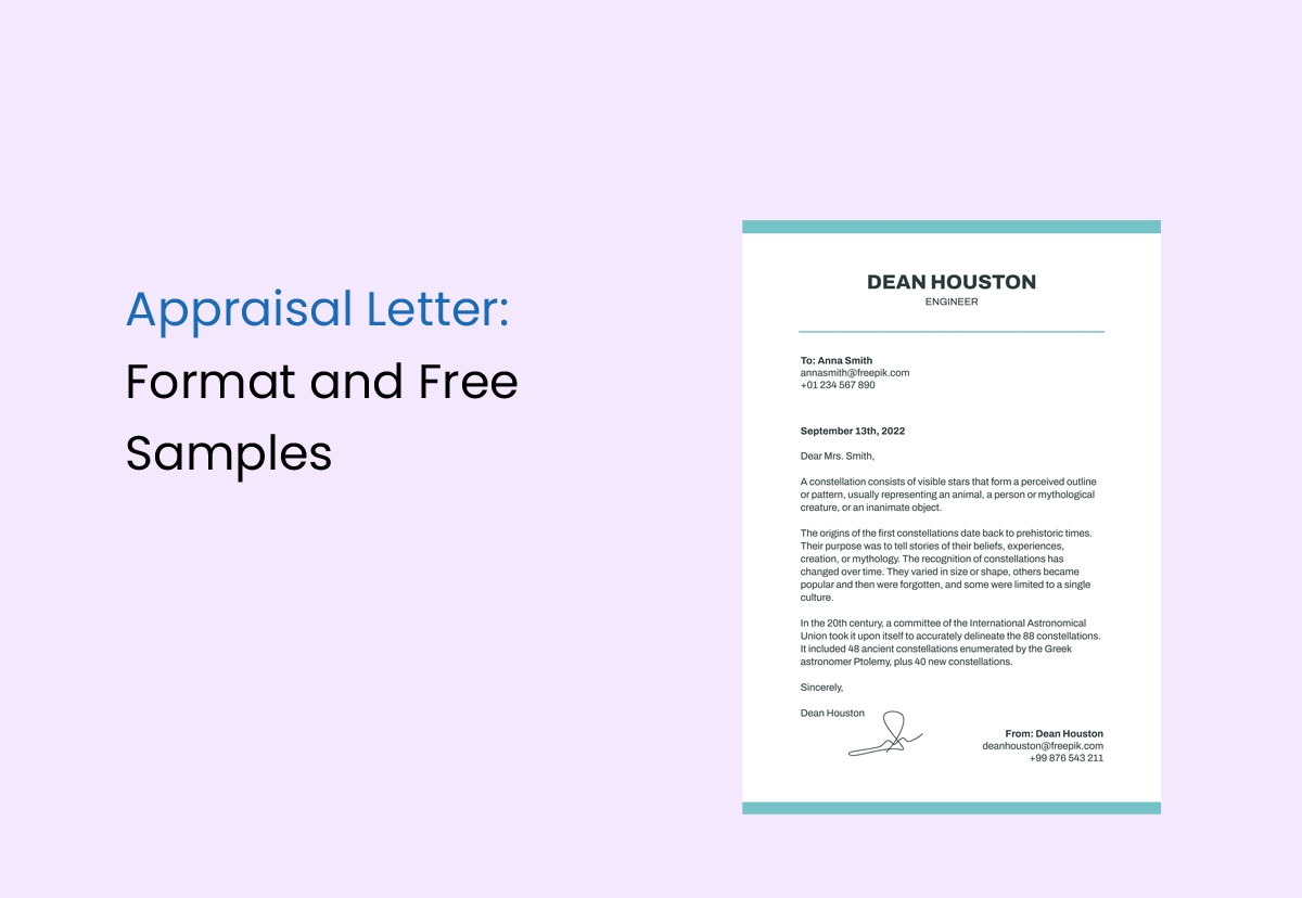 Appraisal Letter Format In Word Pdf Download Templates 