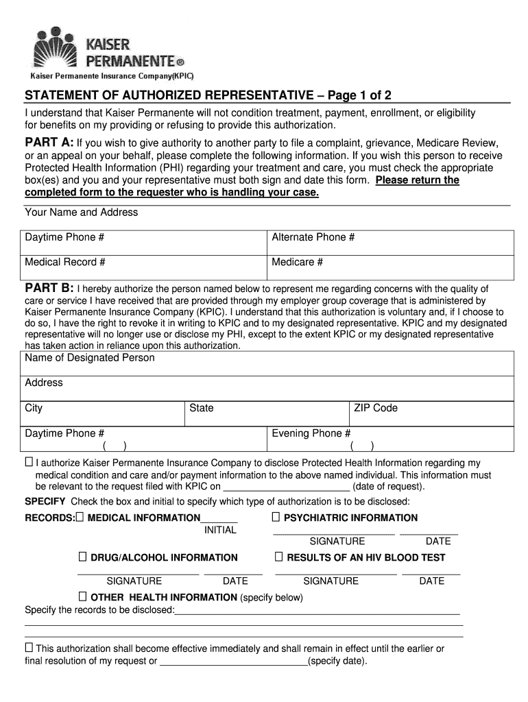 Authorized Representative Information Sheet Fill Online Printable Fillable Blank PdfFiller