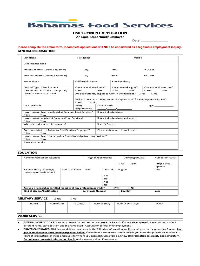 kfc printable application form