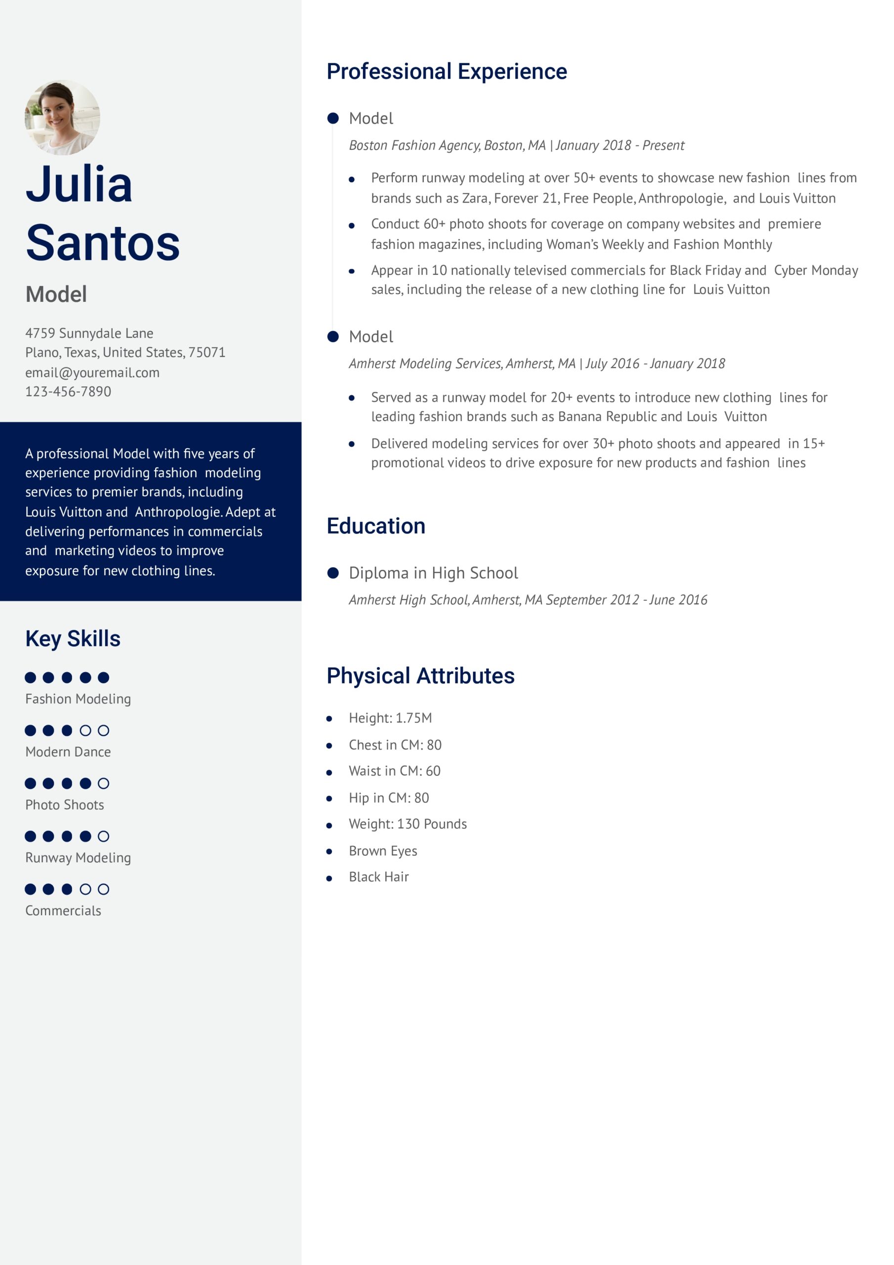 Best Model Resume Examples And Templates For 2025 ResumeBuilder