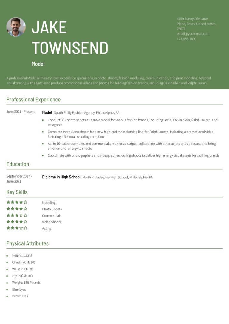 Best Model Resume Examples And Templates For 2025 ResumeBuilder