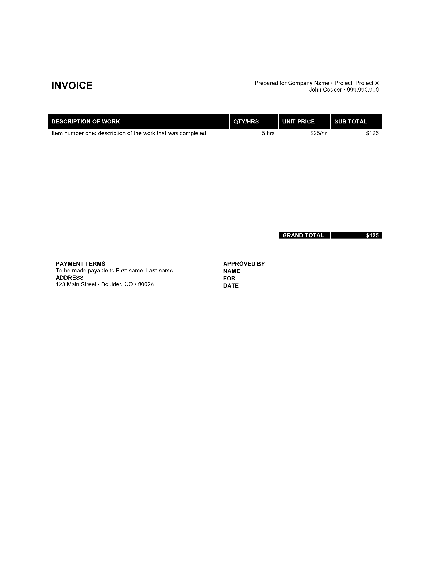 blank invoice blank invoice