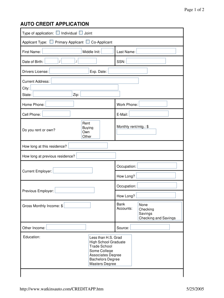 Car Loan Application Form Template Fill Online Printable Fillable Blank PdfFiller
